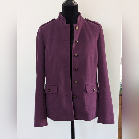 Talbots Jackets & Blazers - Talbots Purple Jacket military style size 4